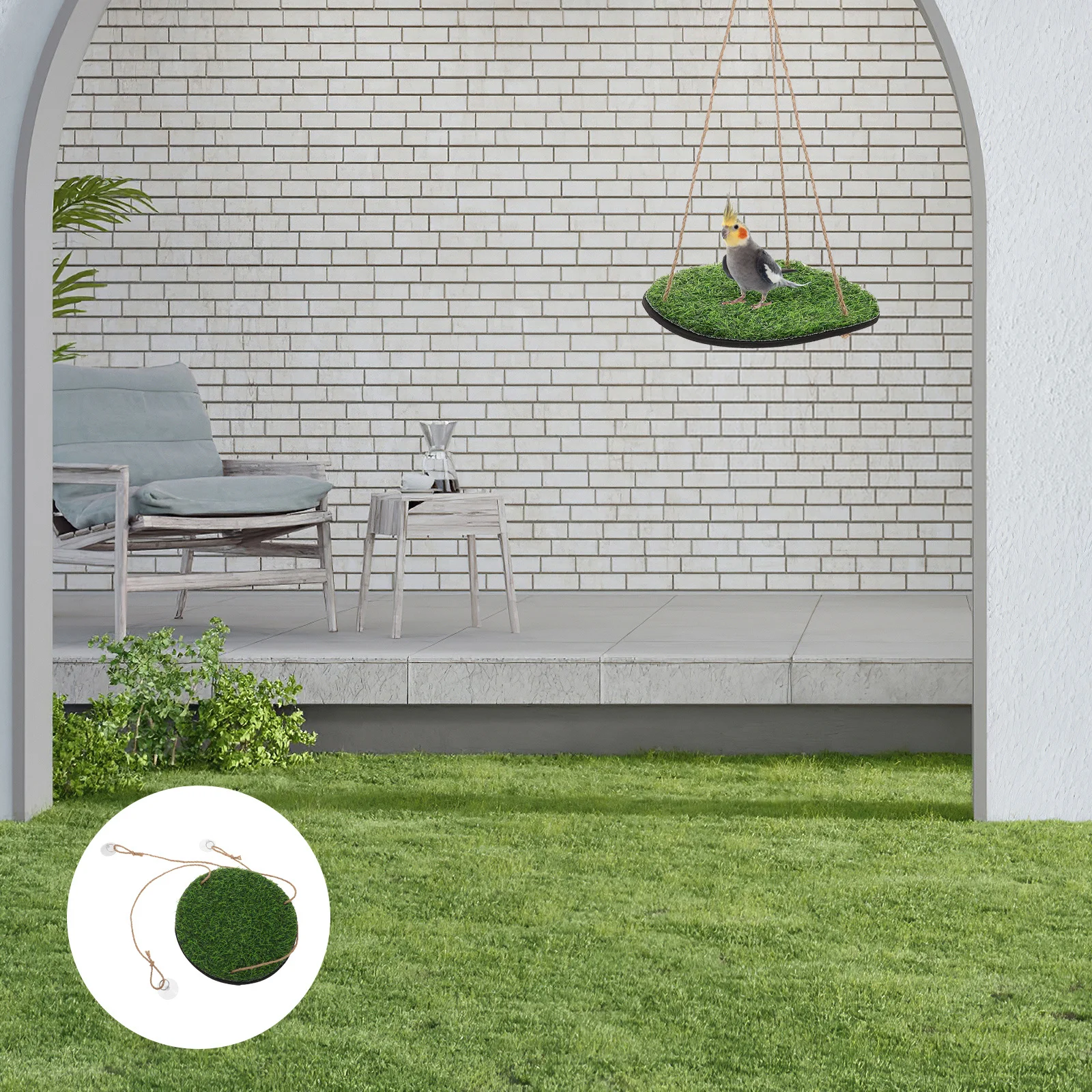 

Bird Hammock Cage Accessories Reptile Swing Climbing Net Basking Platform Playground Foam Backing Bearded Dragon Lizard Pet Bed