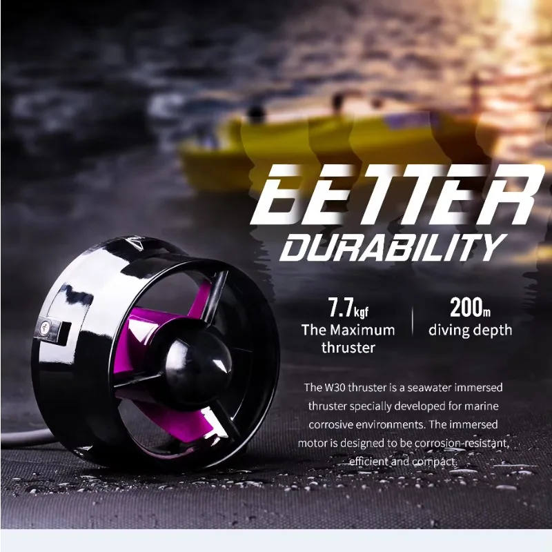 W30 320kv 24V 48V Submersibl Motor Brushless Waterproof Fishing Boat Kayak Uner Thruster