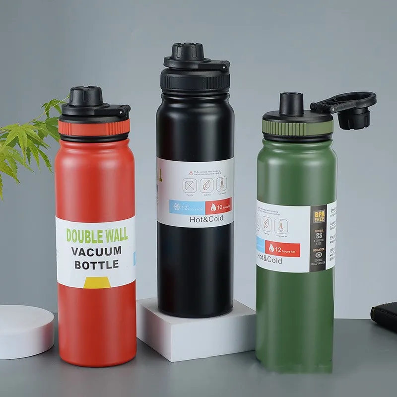 Termo de acero inoxidable para exteriores, botella de agua con filtro de té, taza aislada de viaje, frasco deportivo a prueba de fugas, 600/800ML