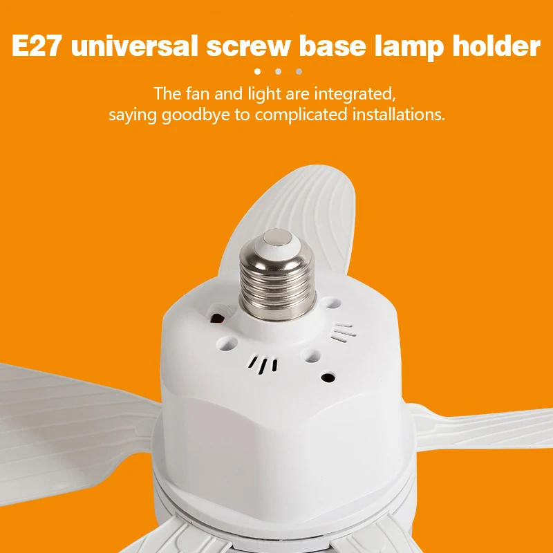 Smart 2-in-1 Ceiling Fan with Remote Control Dimming Lighting E27 Silent Fan Bedroom Living Room Kitchen Household Electric Fans