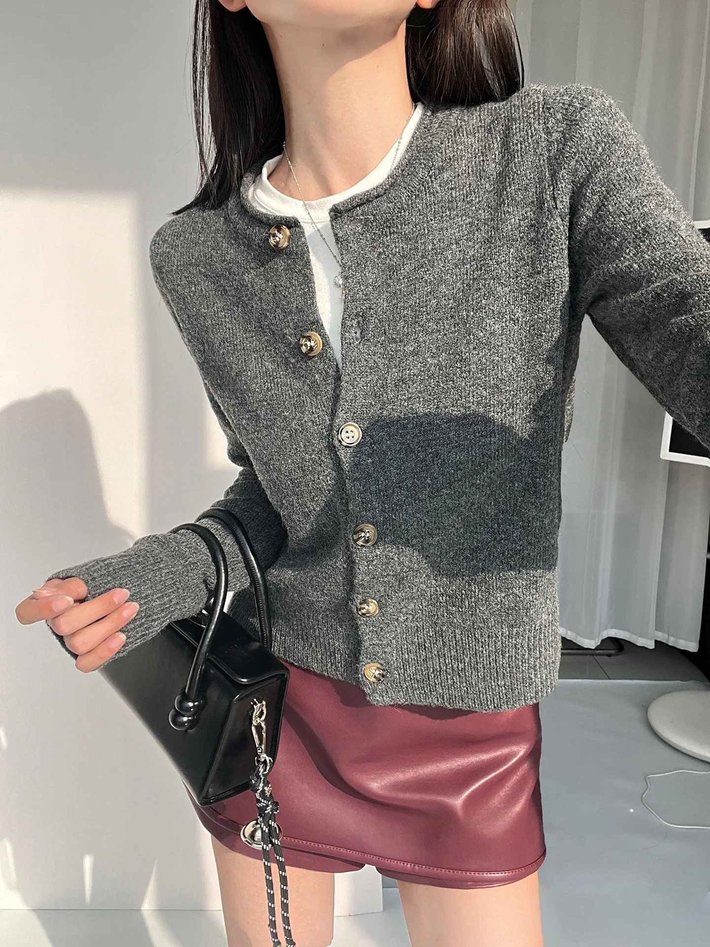 Lush Life Style Women's Knitte - Wool Blend Coat 评论和价格
