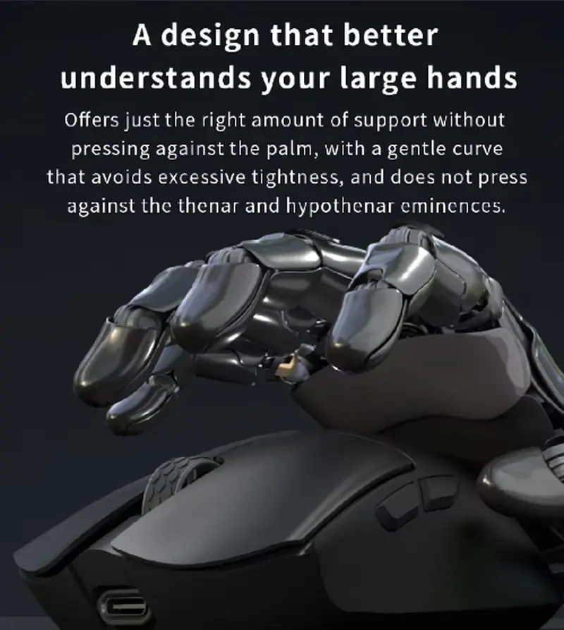 Darmoshark m3v2 três modos 58g design leve sem fio jogo mouse paw3395 longa resistência grande mão design esports mouse presentes
