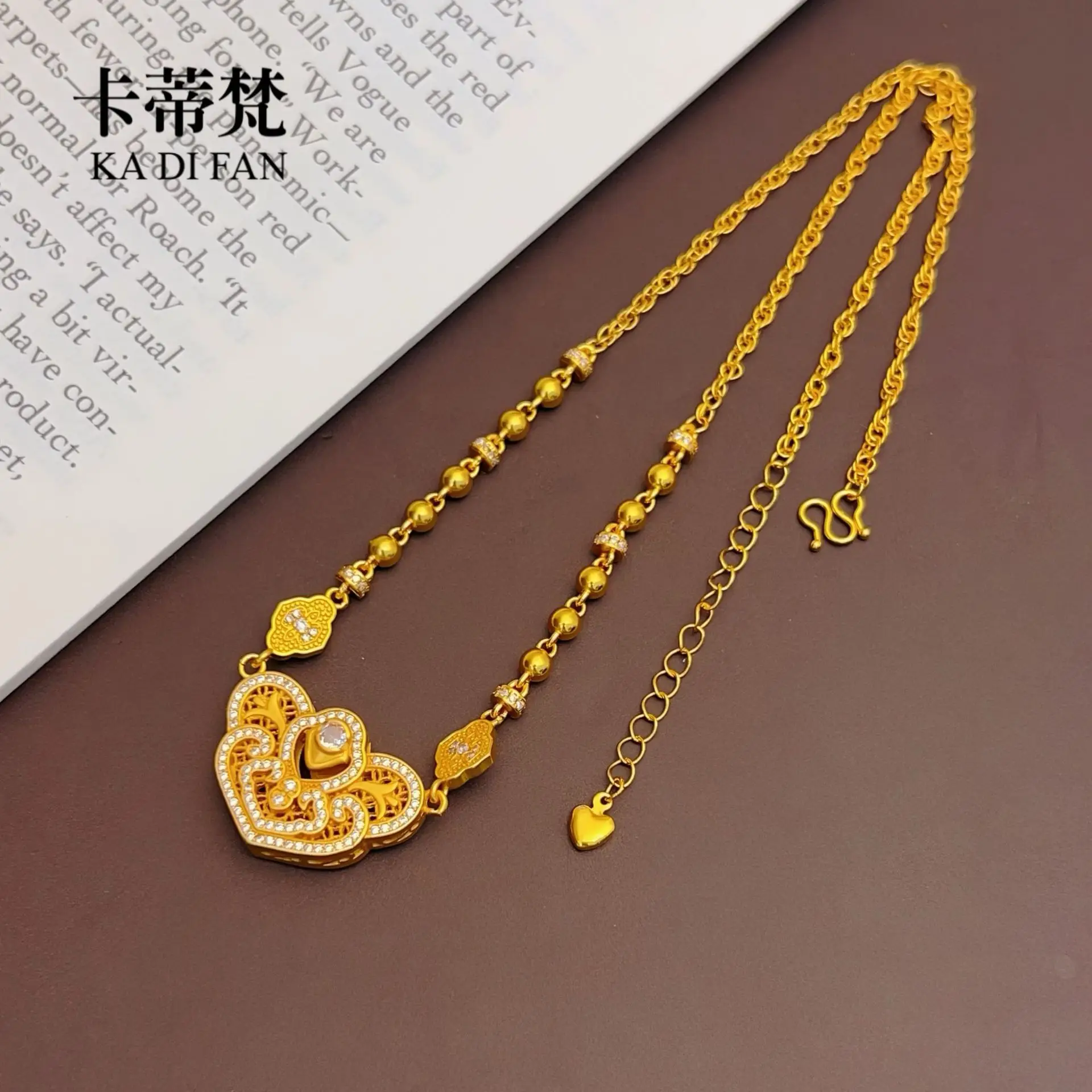 

Золотое ожерелье для женщин из настоящего золота 9999 пробы (24K) в стиле Gold Shop, подарок на день рождения, роскошное ювелирное украшение, воплощение желаний.