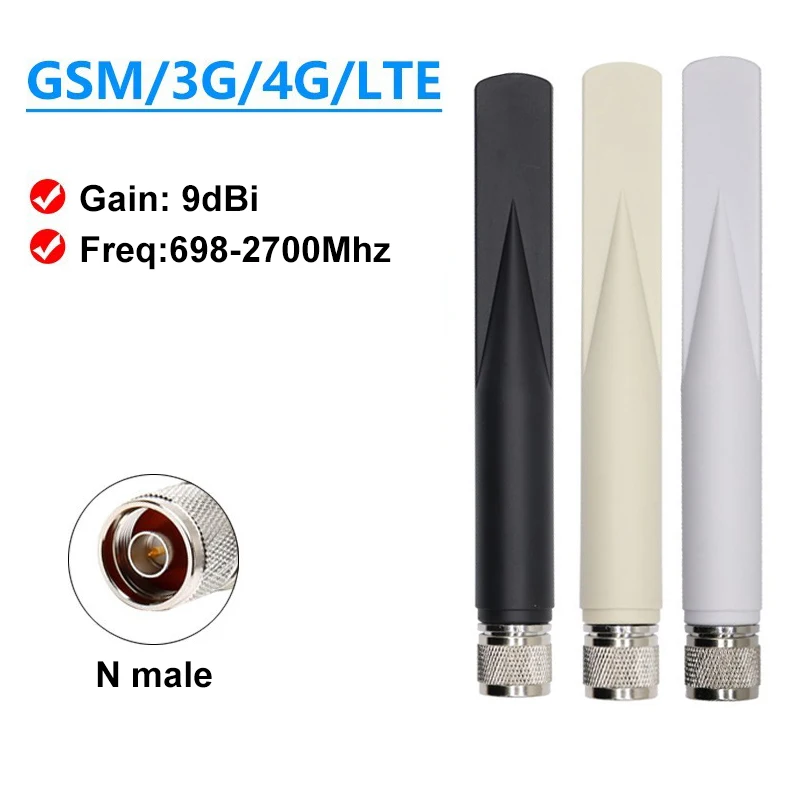 

1Pcs 3G 4G LTE GSM Antenna N male Omni Outdoor Waterproof High Gain 9dBi For AP Base