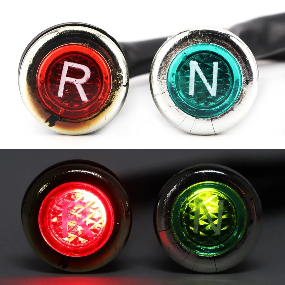 Durable 12V DC Gear Position Indicator Light Red Green Color Reverse Indicator Light Motorcycle Indicator Light For Motorcycles