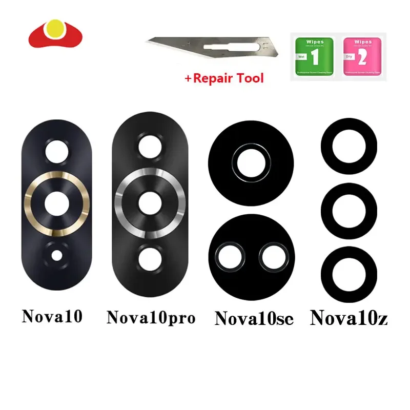 

For Huawei Nova 10 SE Nova 10 Pro 10Z Nova 10se Rear Camera Glass Lens With Tool Adhesive Sticker Replacement Parts