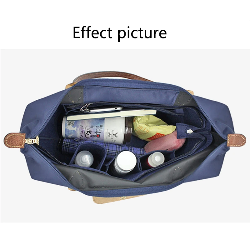 TINBERON Felt Cloth Bag liner Multifunctional Travel Insert Bag Makeup Organizer Dumpling Shape lined Bag Super Light Bag in Bag