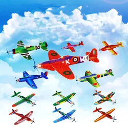 1Pc 3D DIY Hand Throw Flying Glider Planes Foam Aeroplane Party Supplies Kids Gift Toys Game Flying Airplane juegos para niños