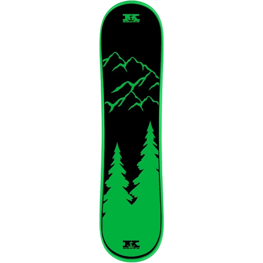 

Snowskate Plastic Polymer Skateboard Style Dual Kick Snowboard with Foam Grip Many Graphics 9" x 35"