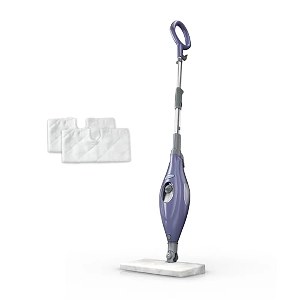 

Steam Mop with 2 Reusable Pads & Swivel Steering, Sanitizing Hard Floor Cleaner for Tile Hardwood Marble, Purple
