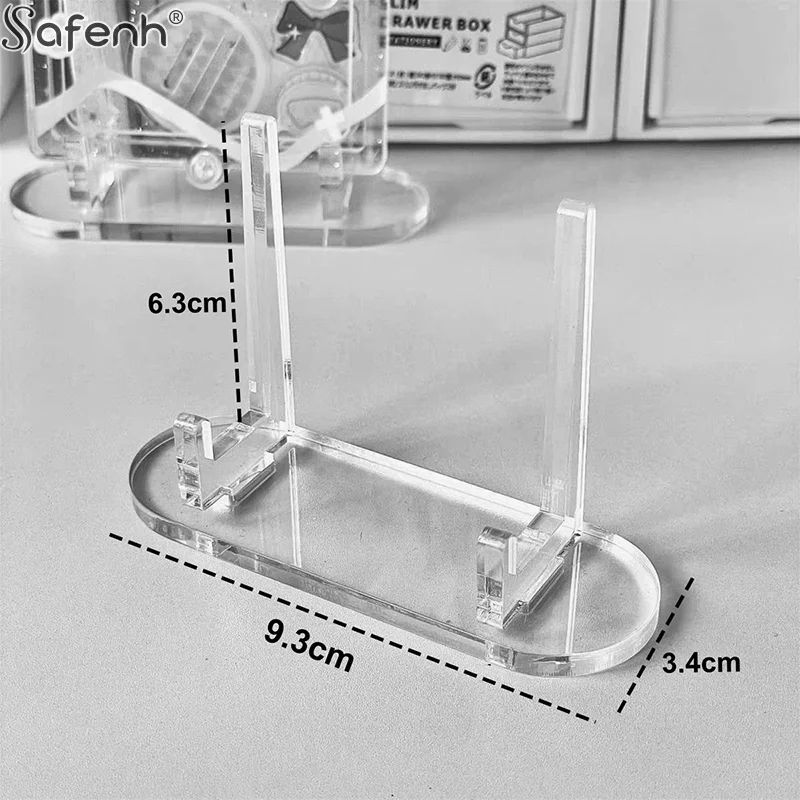 10pcs/Pack  Badge display stand Acrylic Clear Stand Acrylic Easel Display Stand Multi-functional Display Stand For Plate Cards