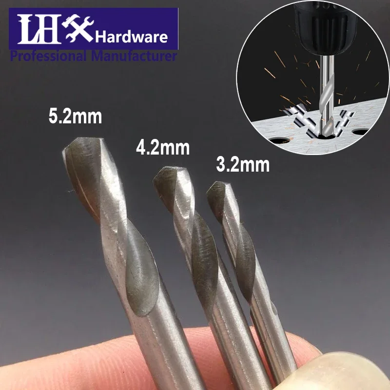 10pcs/lot HSS High Speed Steel Drill Bit Set Tool 3.2mm 4.2mm 5.2mm YP76 I