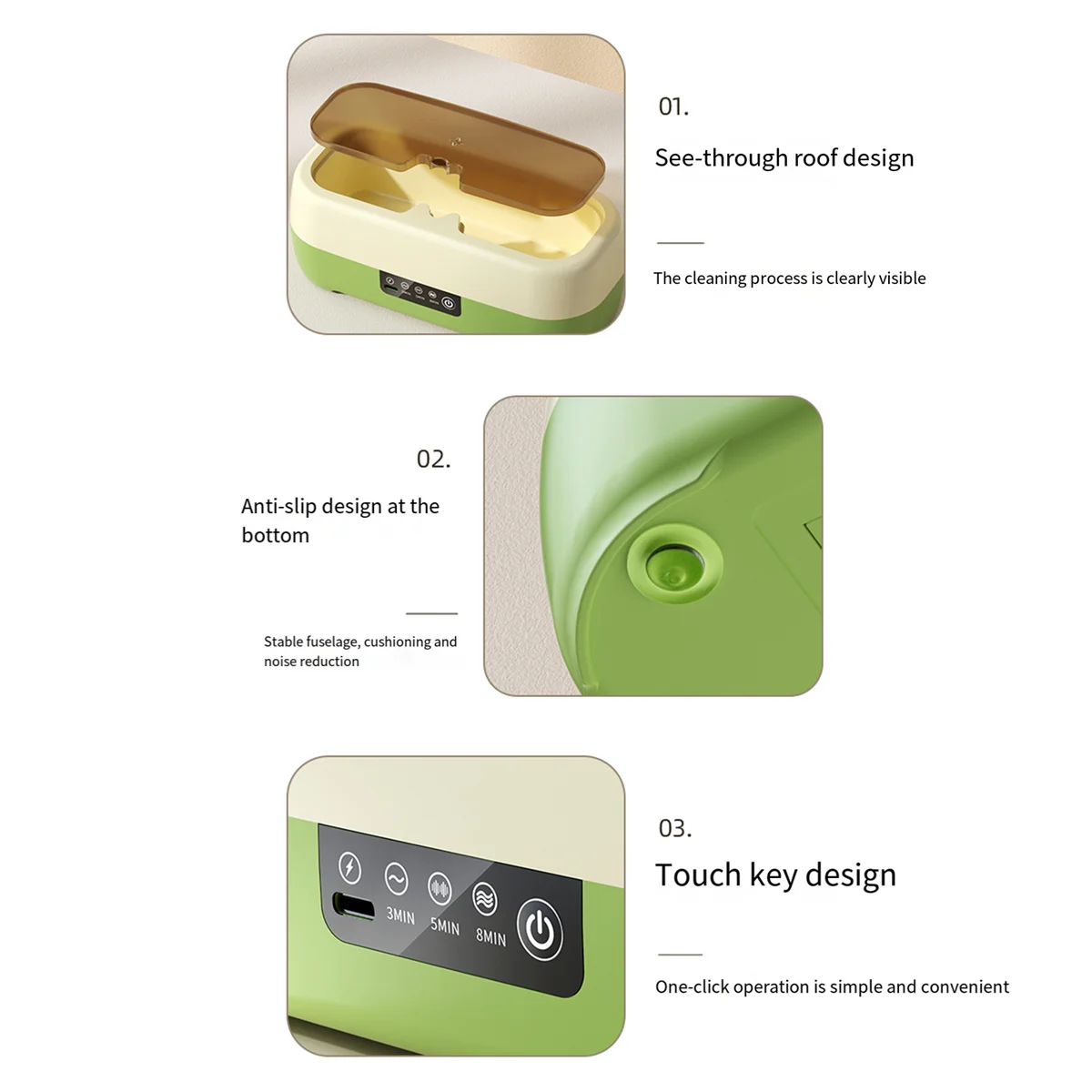 Czyszczenie okularów Ultradźwiękowa maszyna do czyszczenia biżuterii Ultradźwiękowa kąpiel czyszcząca o wysokiej częstotliwości do mycia biżuterii