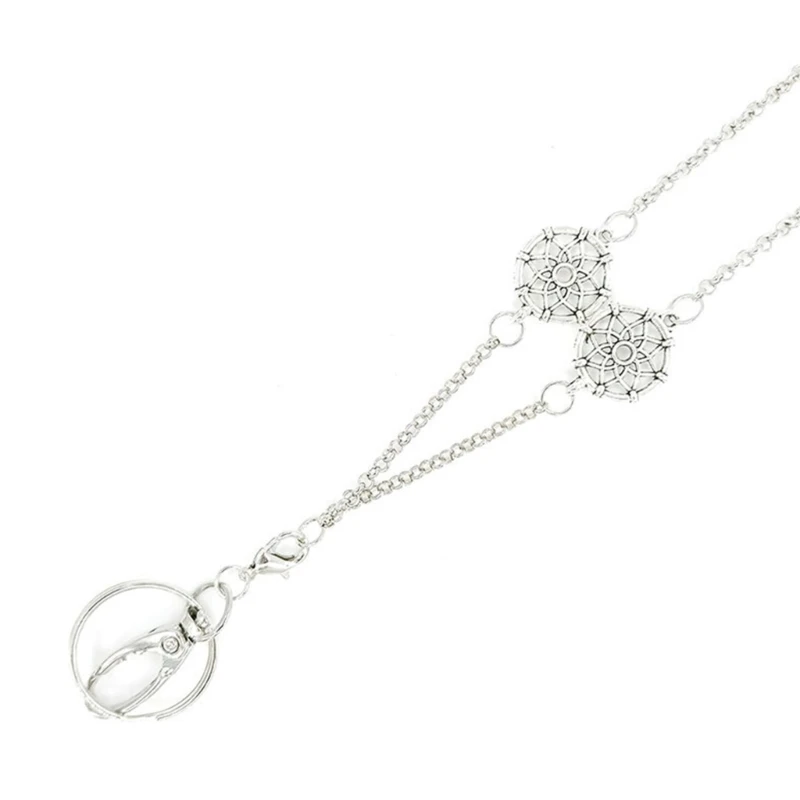 Ремешок-ожерелье для ключей и бейдж-карт, металлические цепные ремешки для женщин