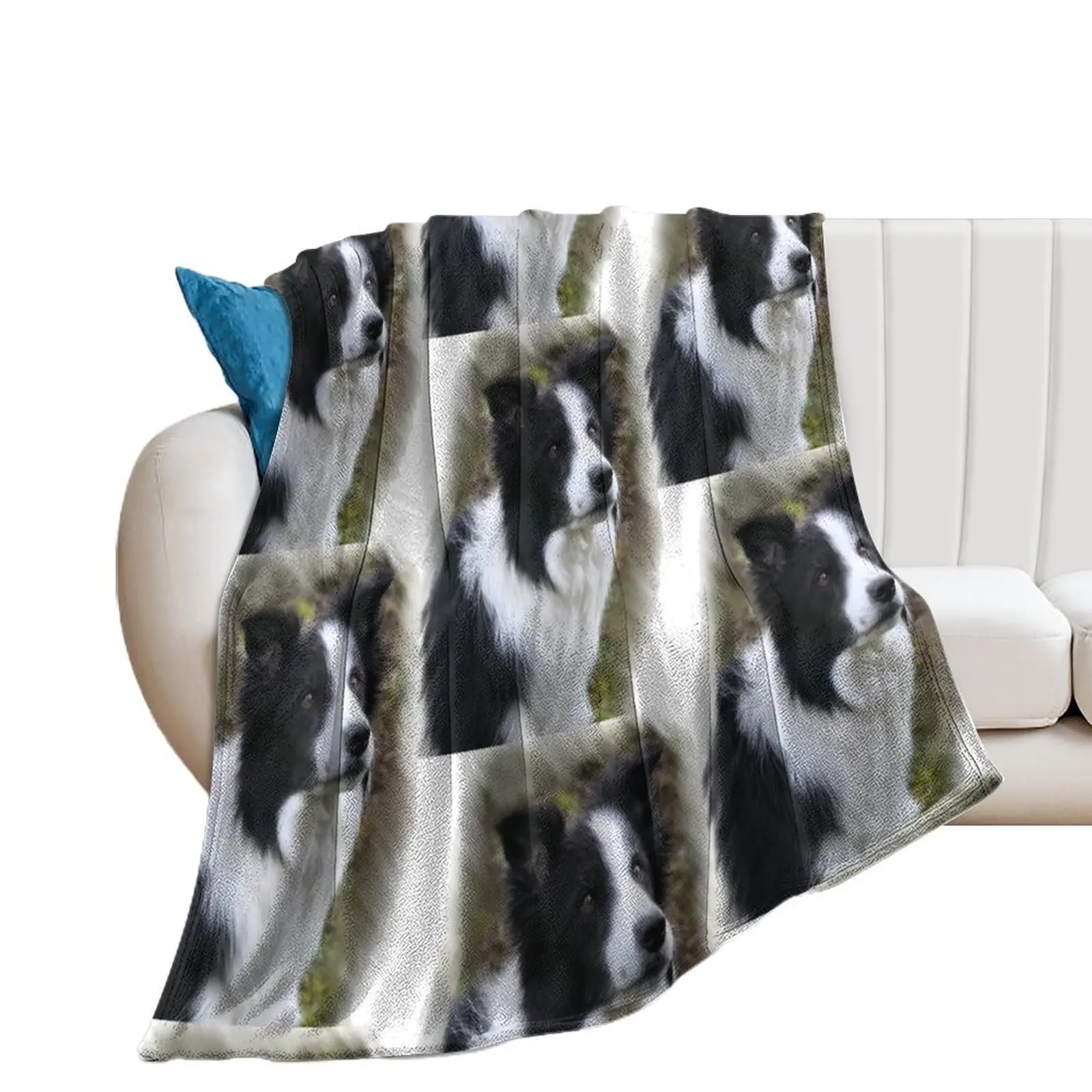 Border Collie Lover s Gifts Throw Blanket Decoratives funny gift Cute Plaid Moving Blankets