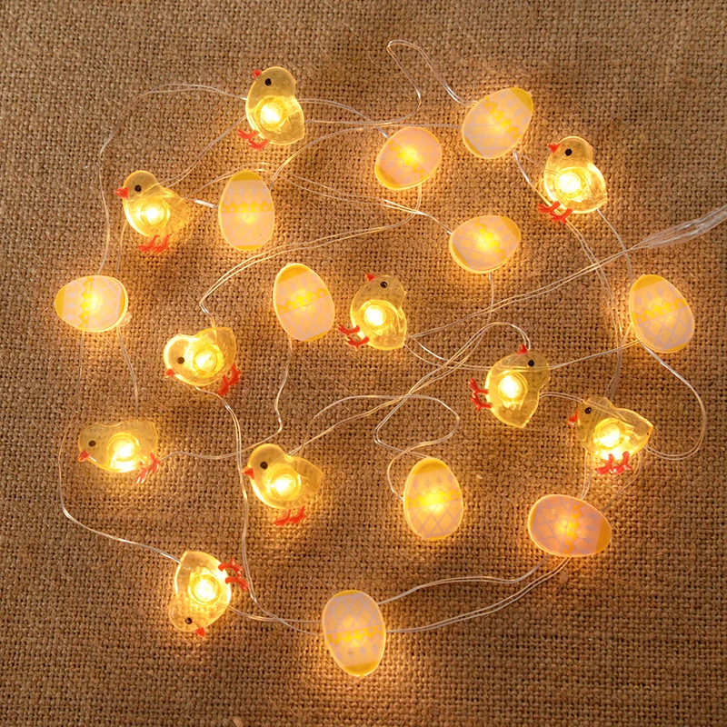 2M 20LED Carrot Rabbit Easter String Light Easter Egg Light Garland Decor Happy Easter Party Decoration For Home Kids Gift 2025