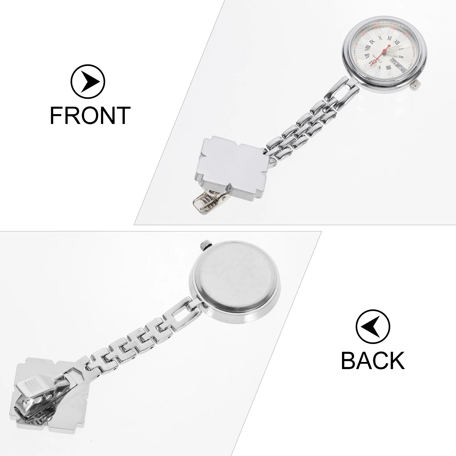 Nurse Pocket Dual calendar Medical Portable Watch Portable Alloy Glass Elderly Girls Children Kids Watches