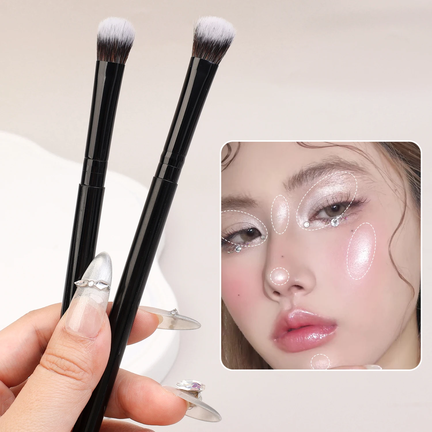 Professional Foundation Brush Sloped Broom Head Liquid Foundation Shadow Repairing Brushes Women Face Base Makeup Beauty Tools