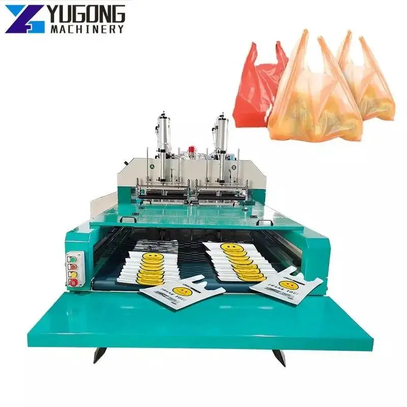 YG Automatic High Speed T-Shirt Vest Biodegradable Plastic Shopping Garbage Bag Making Machine