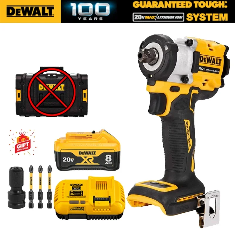 DeWalt-コードレスインパクトレンチ,リチウムバッテリーキット,プロの電動工具,ブラシレス, 1/2 \