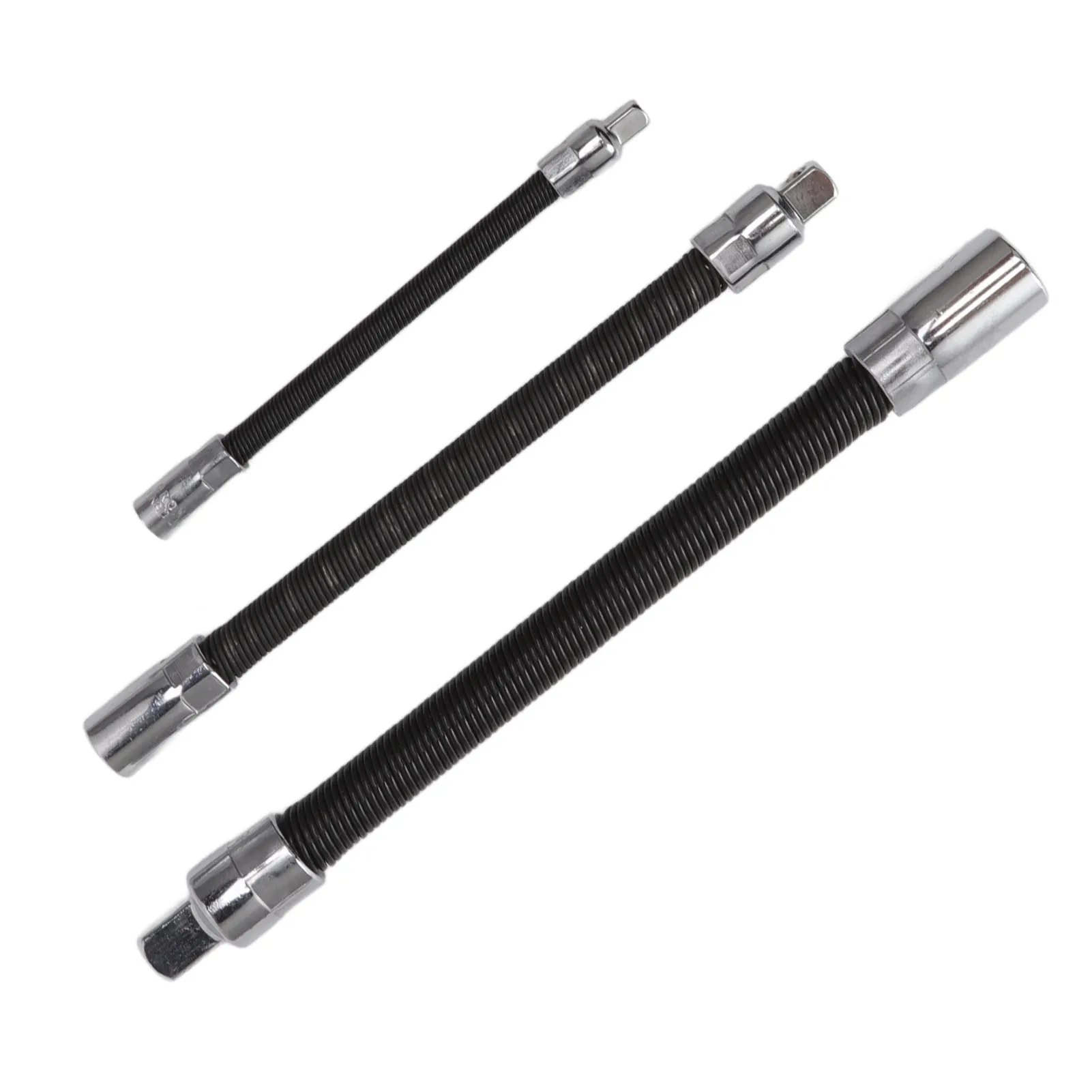 Wrench Extension Rod Wrench Extension Rod Bendable Universal Flexible Shaft Sleeve Extension Bar for Factory Workshop Black