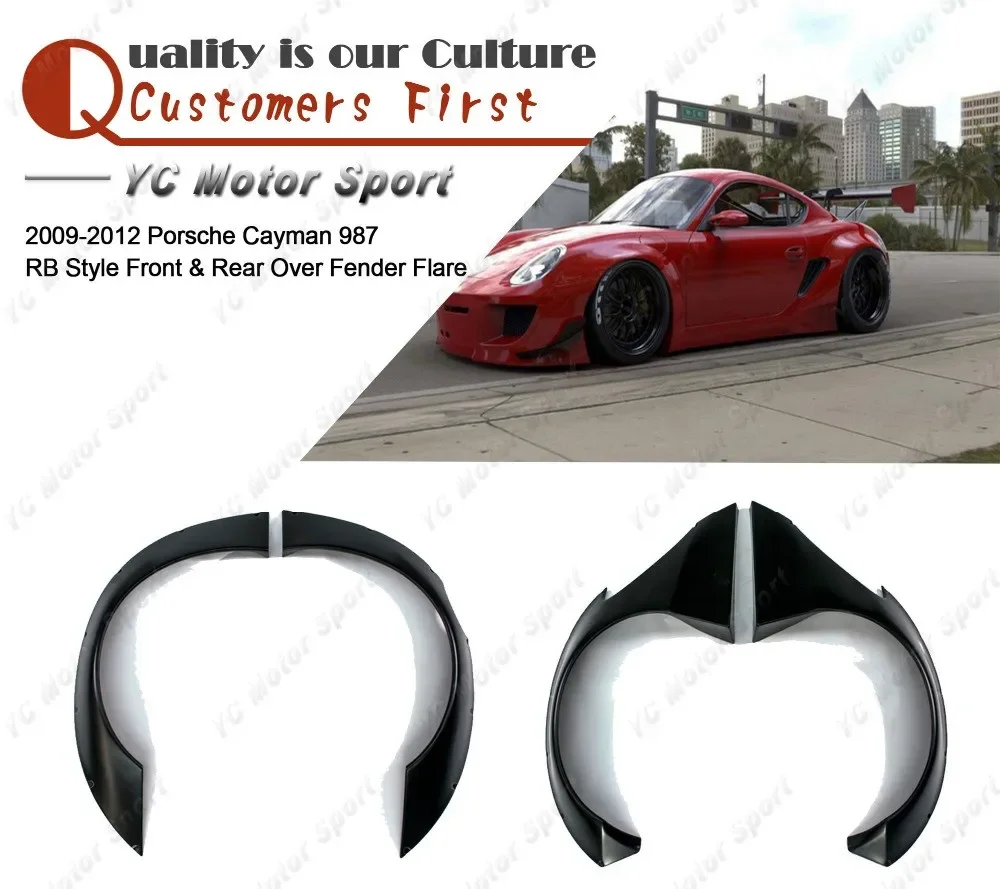 

Car Accessories FRP Fiber Glass PD Style Over Fender Fit For 2005-2008 Cayman 987 987.1 RB Front / Rear Over Fender Flares Kit