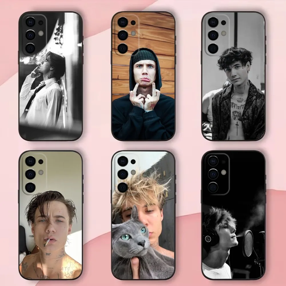 Singer J-Jxdn J-Jaden Hossler Phone Case For Samsung S24,S21,S22,S23,S30,Ultra,S20,Plus,Fe,Lite,Note,10,9,5G Black Soft Shell