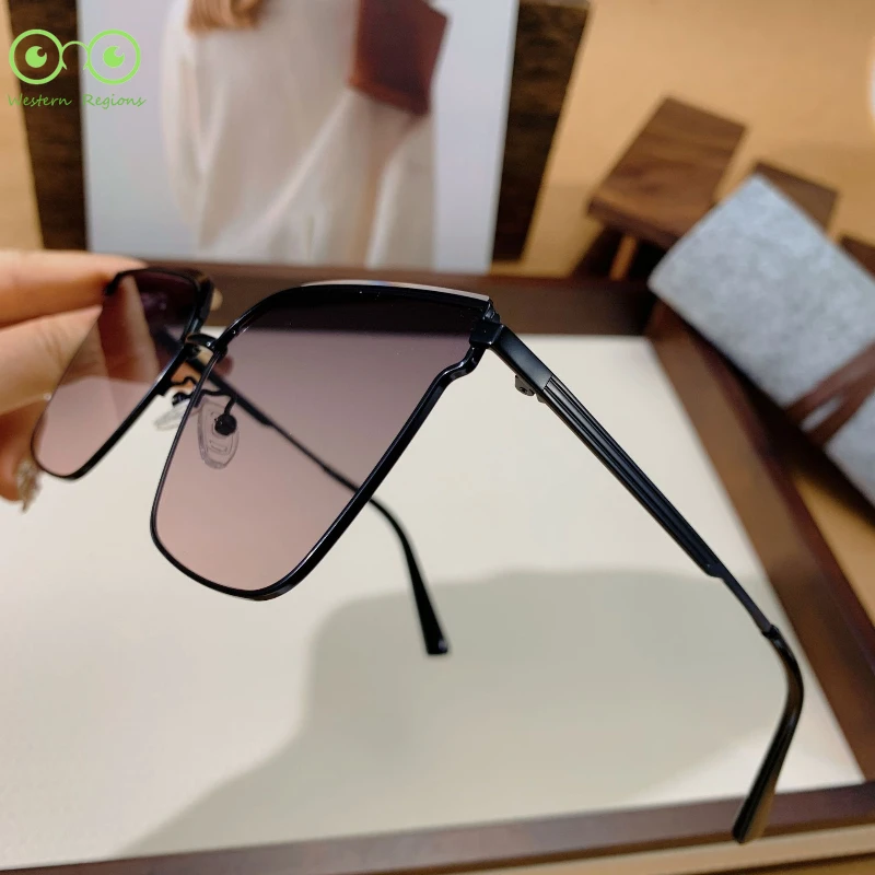 الكورية العصرية إطار كبير جديد أسلوب بسيط الرجال والنساء النظارات الشمسية UV400 القيادة السفر الصيد النظارات الشمسية الرجعية النساء