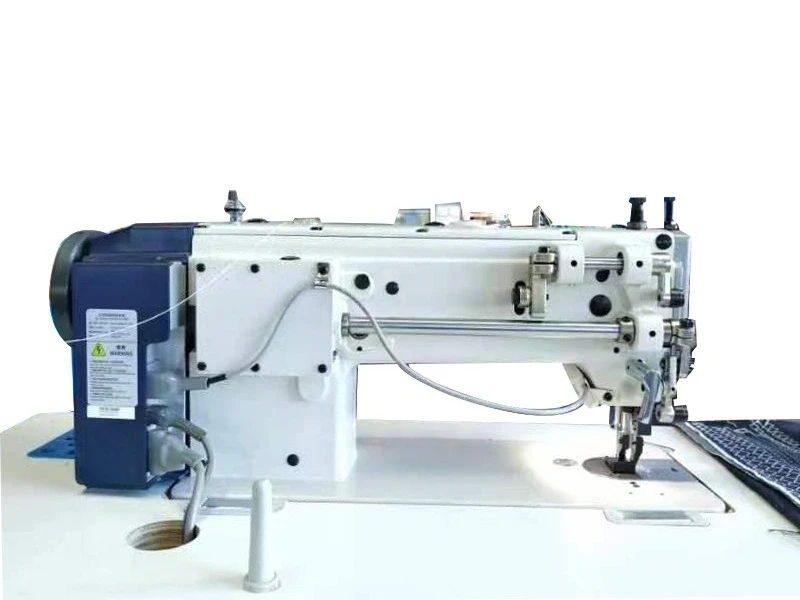 Single direct drive large shuttle zigzag seam synchronous presser foot feeding zigzag machine, industrial sewing machine