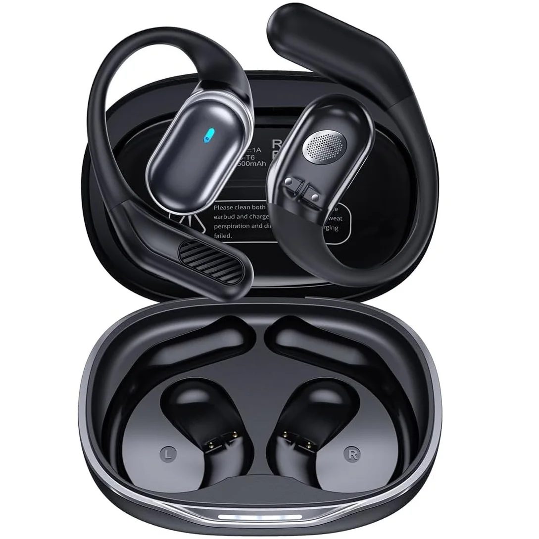 

Bluetooth 5.4 Ear Hook Headphones TWS Wireless Earphones HiFi Stereo Waterproof Headsets LED Display Long Standby Touch Earbuds