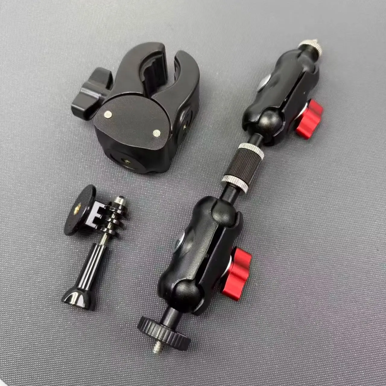 Large Size Universal Joint Bike Handle Mount for Fixed Motion Camera Compatible with DJI Gopro Round Tube Riding Bike Handle