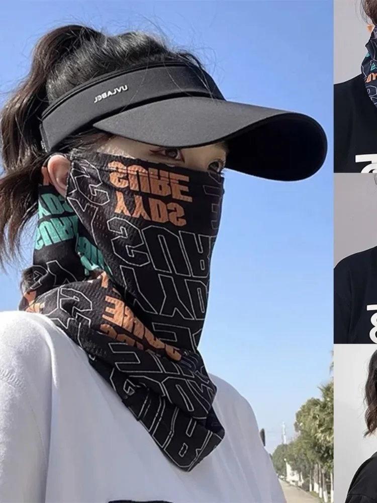 AliExpress WRELS Ice Silk Sunscreen Face Mask Hip Hop Fashion Sunshade Hiking Travel Face Cover Summer Breathable Cycling Motocycle Riding Mask