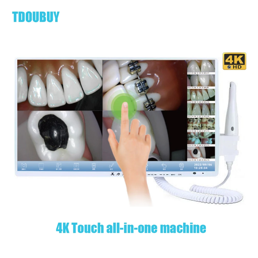 TDOUBUY 4K UHD Dental Intraoral Camera IP67 Waterproof Touchscreen CE Certified for Dental Clinics And Oral Surgery