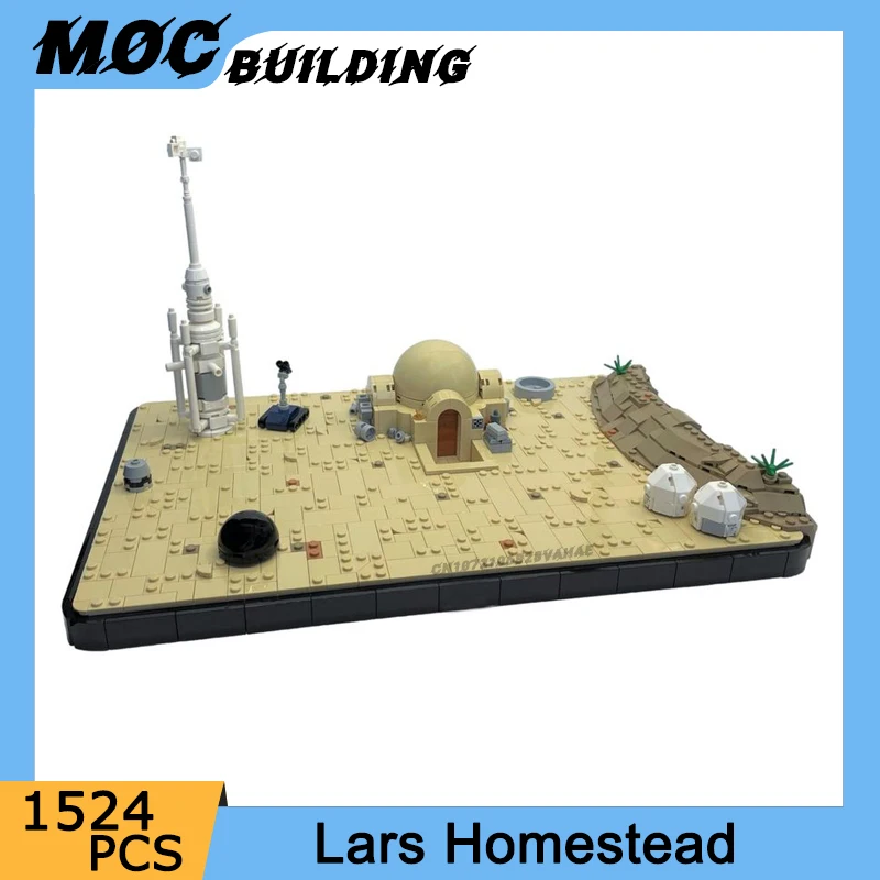 MOC Building Blocks Space Movie Scene Lars Homestead Model Desert Underground Moisture Farm Base DIY Assemble Bricks Toys Gifts