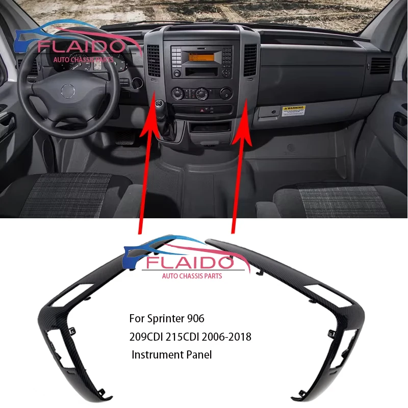 

Dashboard Decoration Plated Carbon Fiber A9066890037 A9066890137 for Sprinter 906 209CDI 215CDI 2006-2018 Dashboard