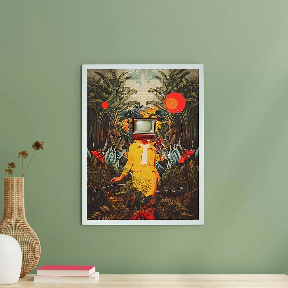 خمر نوير رسم قماش طباعة فيلم مظلم المباحث الفن جدار ديكور الفيلم المشارك القوطية الرعب الجمالية غرفة ديكور