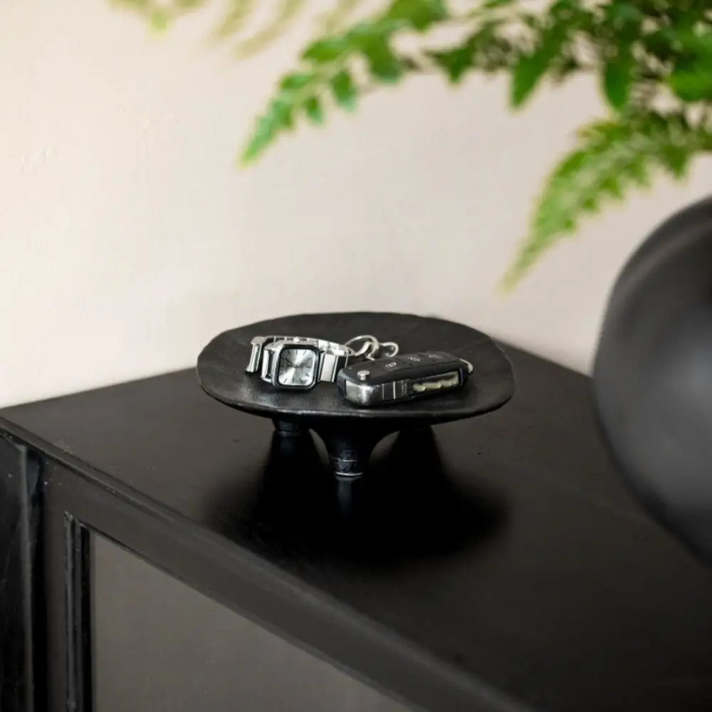 Ceramic Jewelry Storage Tray Creative Irregular Jewelry Display Rack Portable Simple Three Legged Tray Entrance