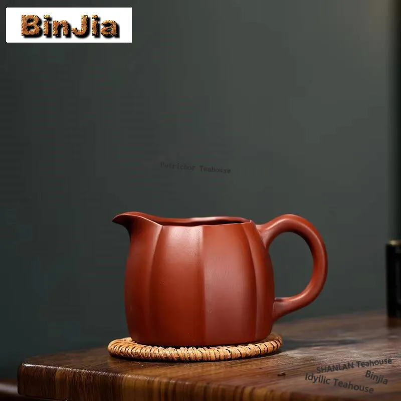 

250ml Aesthetic Yixing Purple Clay Tea Pitcher Handmade Raw Ore Dahongpao Mud Justice Cup Divide Tea Fair Cup Zisha Tea Set Gift