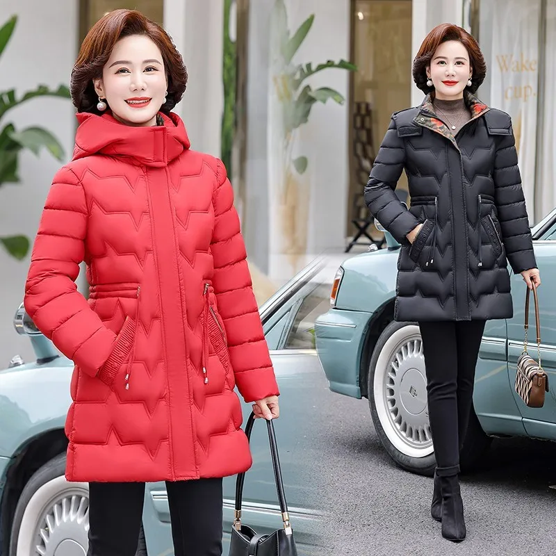 New Winter Hooded Jacket Women Korean Parkas Loose Down Cotton Coats Overcoat Female Casual Thick Warm Windproof Outerwear