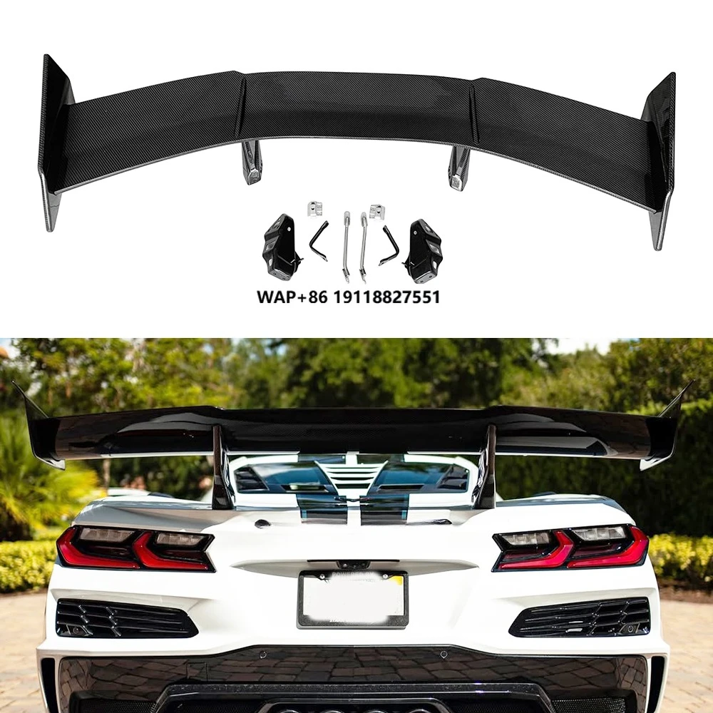 

High Quality ZR1 Style DRY Carbon Fiber Rear Wing forCorvette C8 Z06 Rear Spoiler High Wing