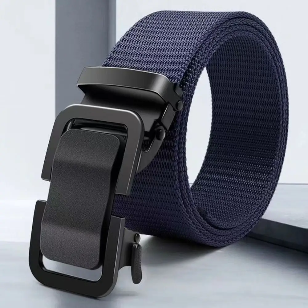 

Business Casual Nylon Braided Belt Simple Wild Style Automatic Buckle Waistband Men Trendy Weave Waist Band Fashion Canvas Strap