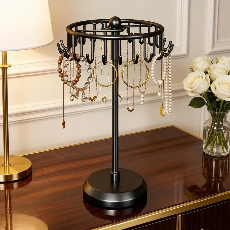 Spinning Jewelry Organizer Stand Desktop Necklace Earring Bracelet Display Holder