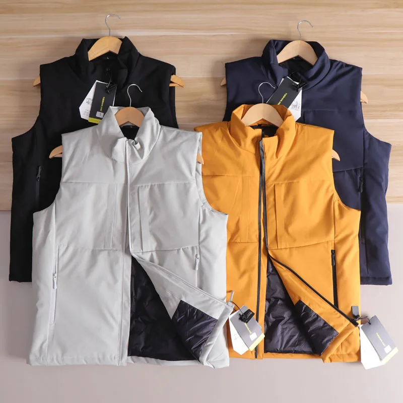 

Мужской уличный повседневный ветрозащитный жилет с воротником-стойкой, осенне-зимний жилет-стойка Faion Urban Sle на молнии с застежкой-молнией C...