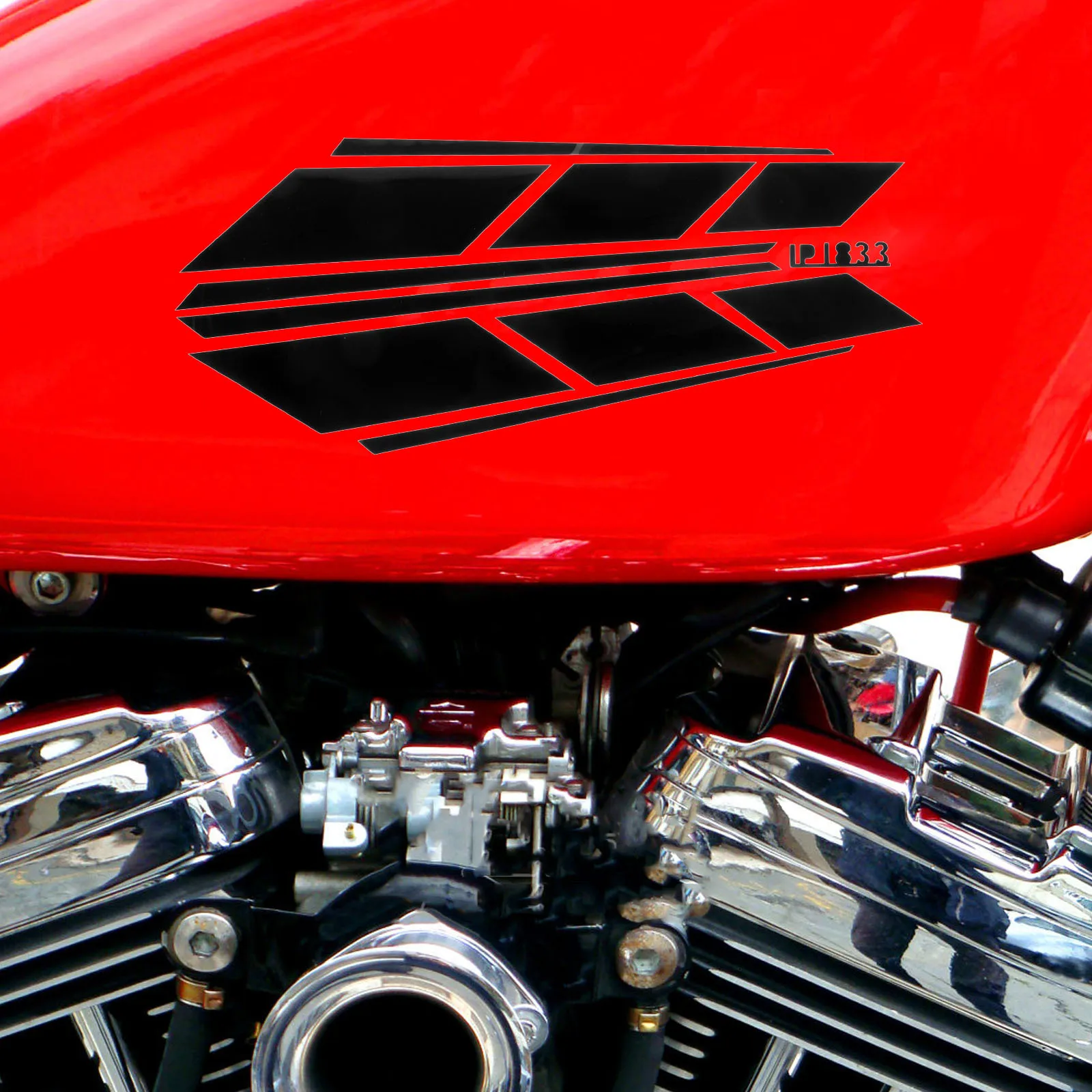 

2Pairs Universal Motorcycle Oil Tank Stickers Gas Tank Decals Waterproof Decorative Stickers Electric Motorcycle Motorbike