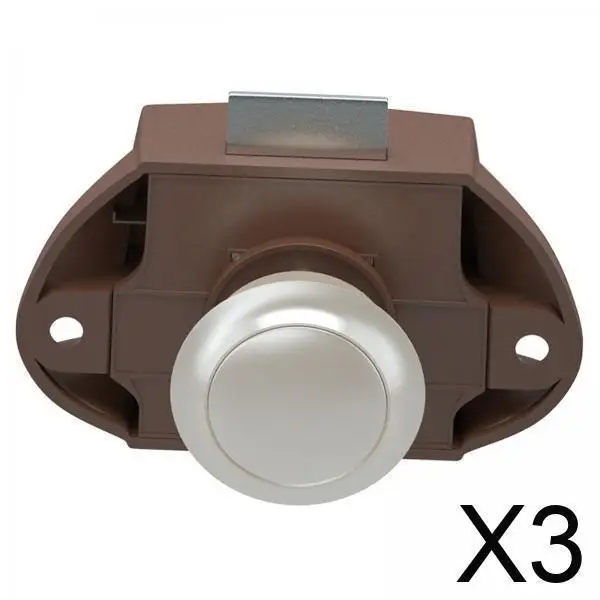 

Cupboard Catch Locks Pressure Button Kit Keyless Latch for Boat Yacht RV Camper Cabinet Door Easy Install Replacement