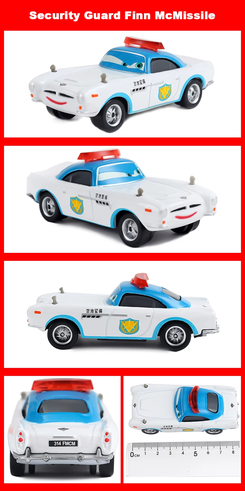 Pixar Cars Piston Cup Racer 43 Strip Weathers 1/55 Modell aus Metalldruckguss, Dinoco Car King Racing Toys, Kindergeschenke – Detail 36