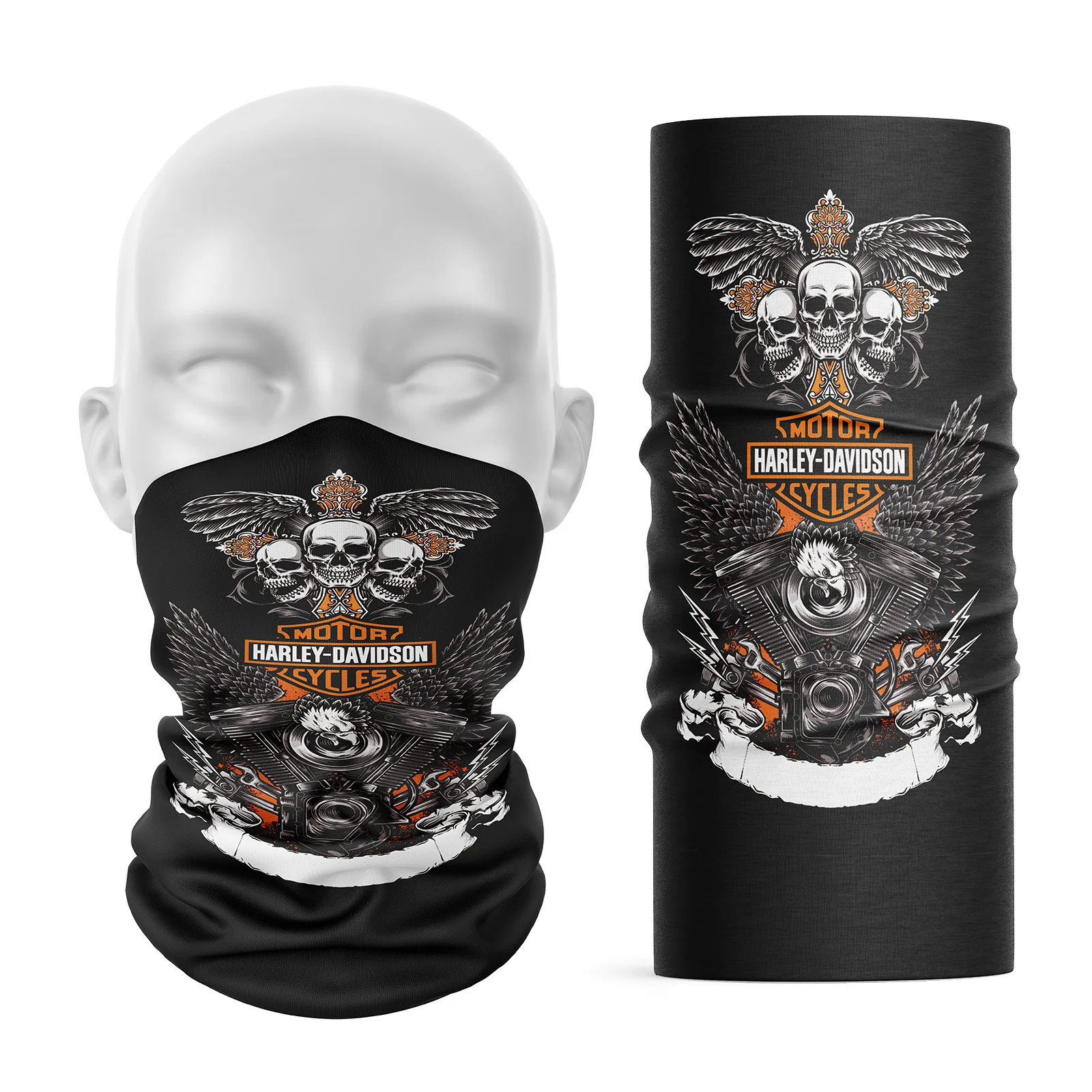 Men's And Women's Cycling Sunscreen Windproof Face Shields Breathable Retro Motorcycle Scarves Gini Helmets For Harley Davidson
