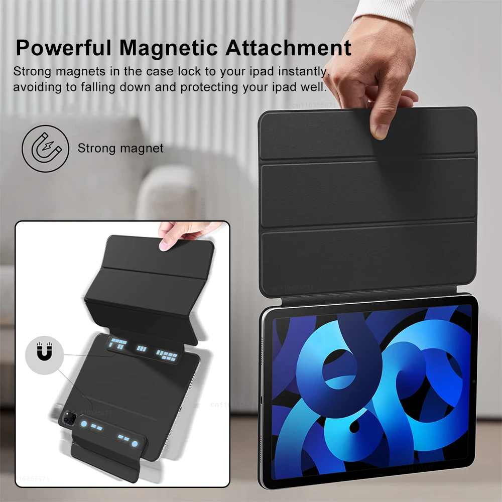 Imagem -02 - Capa Inteligente para Ipad Pro 12.9 11 13 2024 Capa Magnética para Ipad Air 11 13 Polegadas m4 m2 Air Geração Capa Protetora com Suporte