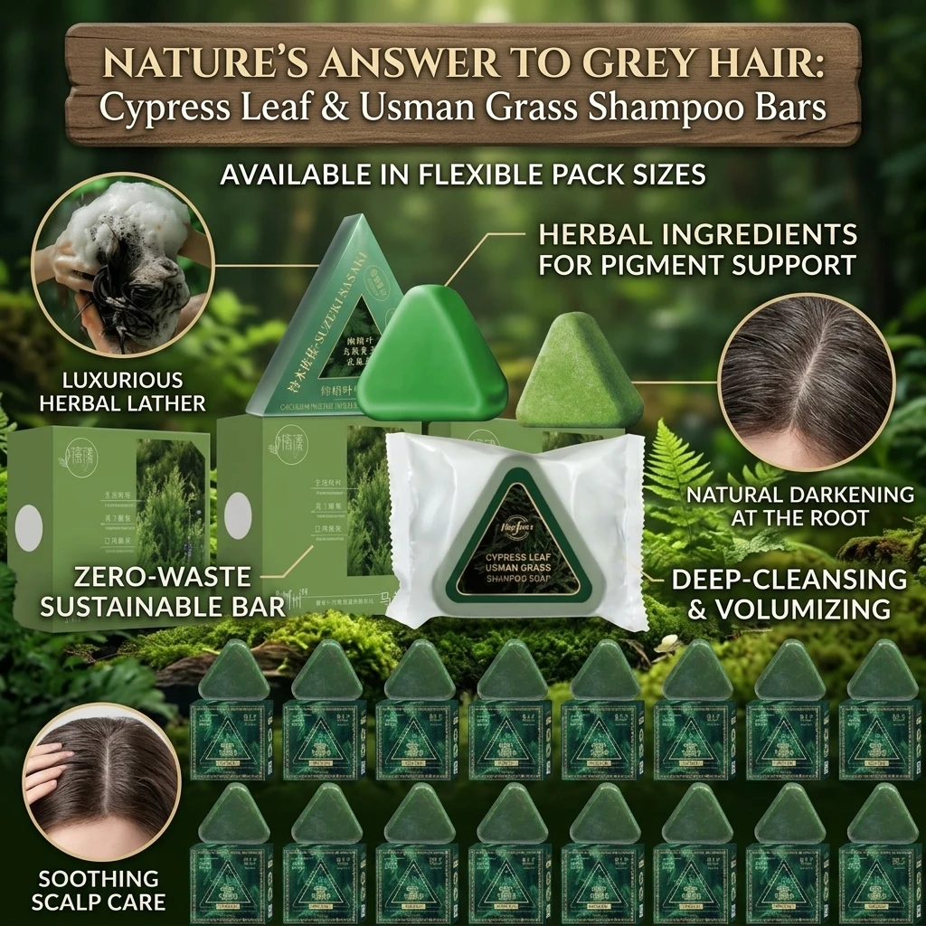 Xinjiang Herbal Hair Shampoo Bar Natural Platycladus Leaf Polygonum Multiflorum Shampoo Soap Traditional Handmade Hair Care Soap