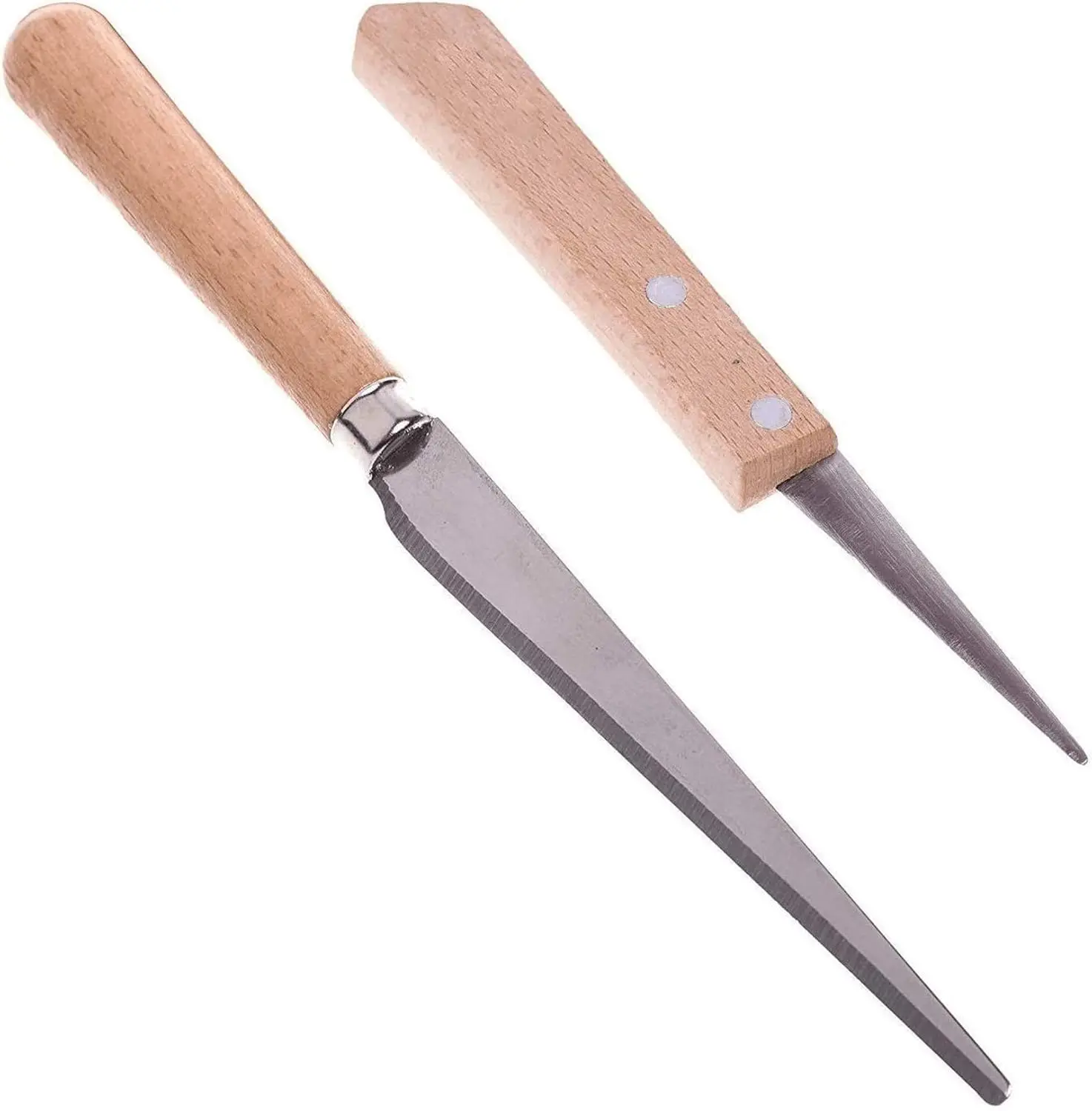 2 uds.-cuchillo de fettling con mango de madera para cerámica/escultura/cerámica/arcilla polimérica tallado modelado arte herramientas de bricolaje